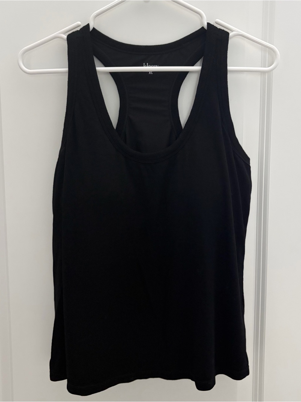 Klassy Network Black Scoop Neck Racerback Tank Top